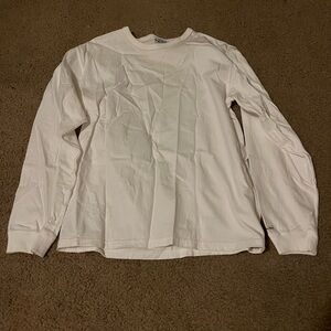 The Flat Head Plain Long Sleeve Heavyweight T Shirt - White size 42